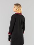 black and red merino wool pea coat _14