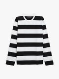 black and white wide striped Coulos t-shirt_1