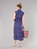 royal blue Mirella skirt with floral print_13