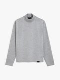 heather grey merino wool Panama jumper_1