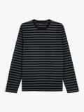 black and grey long sleeves striped Coulos t-shirt_1