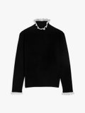 Tessy black jumper in wool, silk and cashmere with lace_1