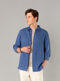 blue linen Andy shirt_11