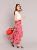 red cherine skirt with floral print_12