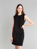 black merino wool Trefle dress_12