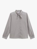 cotton tie neck Stele shirt_1