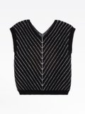 black and white striped mohair Diag jumper_1