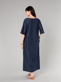 dark blue lightweight denim long dress_13