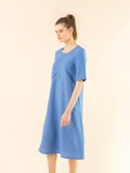 Persian blue linen midi dress_13