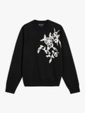 black silk and linen Flora embroidered jumper_1