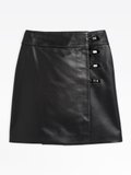 black leather wrap skirt_1