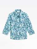 turquoise siloe shirt with roses print_1