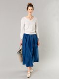 blue linen Telma long skirt_11