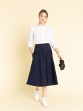 navy blue flared skirt_12