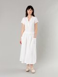 white linen Telma long skirt_11