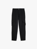black cotton cargo trousers_1