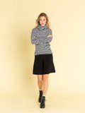 black and white striped Transformable t-shirt_14