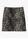 black and silver panther-print Erin skirt_1