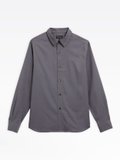 dark grey cotton percale Thomas shirt_1