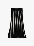 black and white knit and mesh boop skirt_1
