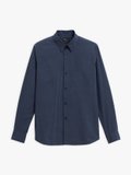 blue Andy shirt with fine woven stripes _1