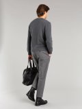 mottled grey cashmere jumper with elbow caps_13