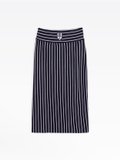 navy blue striped ottoman carie skirt_1