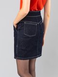 blue Short denim skirt_13