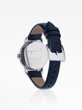 women's watch with 2 navy blue and dark taupe leather straps_2