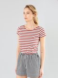 mahogany and off white Australie t-shirt with stripes_13