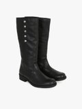 black leather snap boots_1