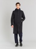 black cotton fleece Yvan snap coat_11