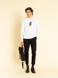 white long sleeves Coulos lizard t-shirt_12
