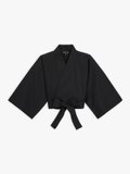 black cotton poplin mini kimono_1