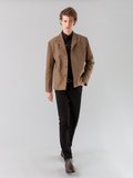 brown cotton twill Western jacket_12