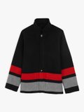 warm striped wool blended jacket_1