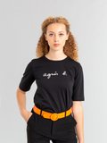 black "agnÃ¨s b." Brando t-shirt with elbow-length sleeves_11