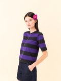 black and dark purple wide stripes Brando Zip t-shirt_13