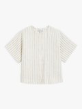 off white and grey-beige striped top_1