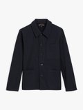 navy blue stretch cotton Armand jacket_1