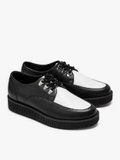 black and off white grained leather Amy creepers_1