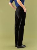black high-waisted smooth velvet trousers_13
