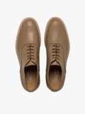 taupe leather george brogue shoes_3