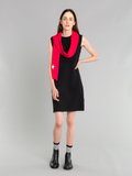 black merino wool Trefle dress_11