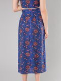royal blue Mirella skirt with floral print_14