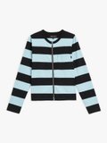 black and turquoise Brando Zip t-shirt with wide stripes_1