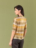 Gold Laminated Raschel knit DO MCDE shirt_14