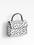 white dots print leather handbag_2
