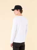 white long sleeves Coulos "irony mark" t-shirt_12
