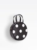 black round polka dots leather shoulder bag_2